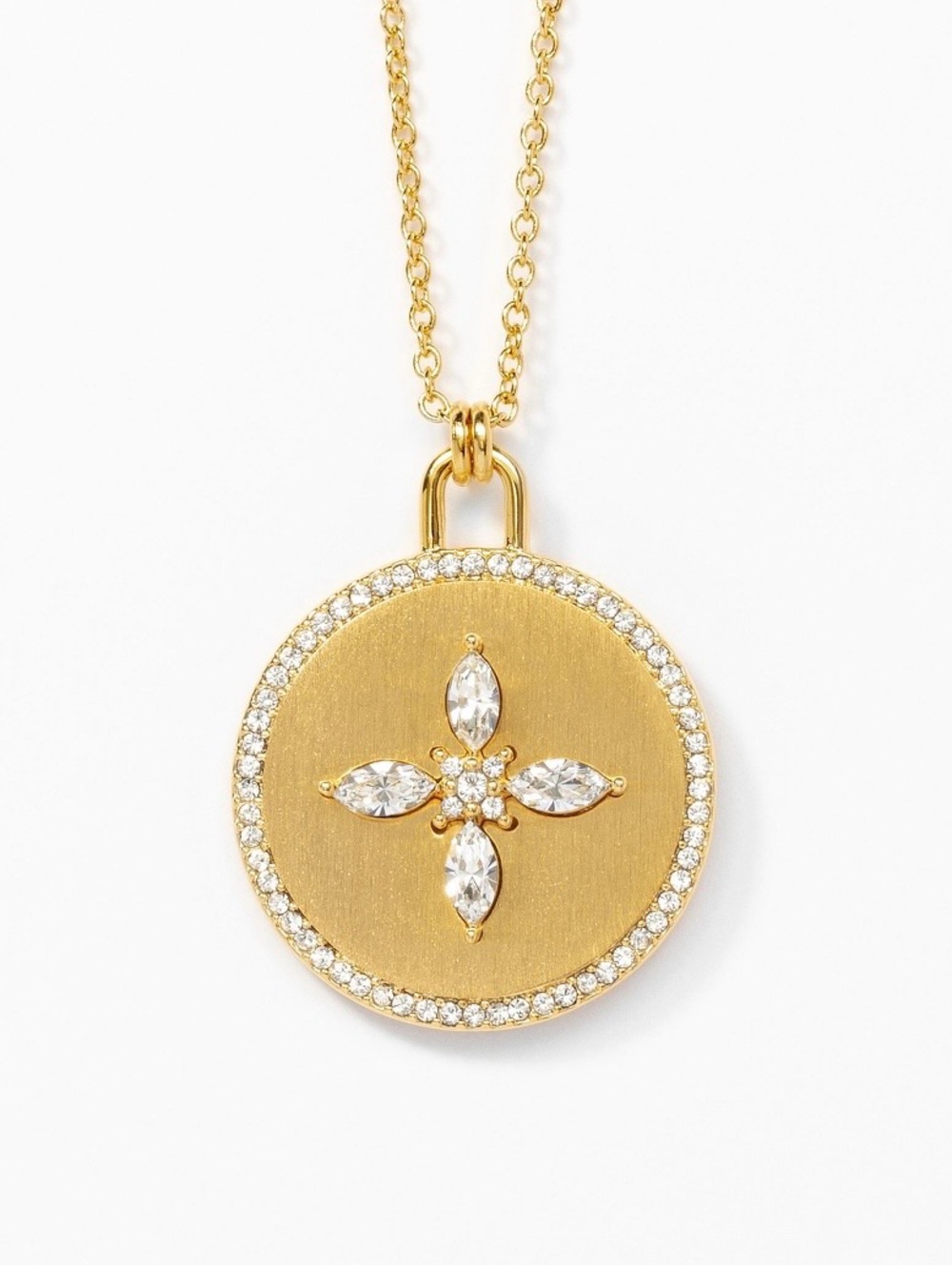 NWT Touchstone Crystal “Allure Pendant, Golden” Necklace